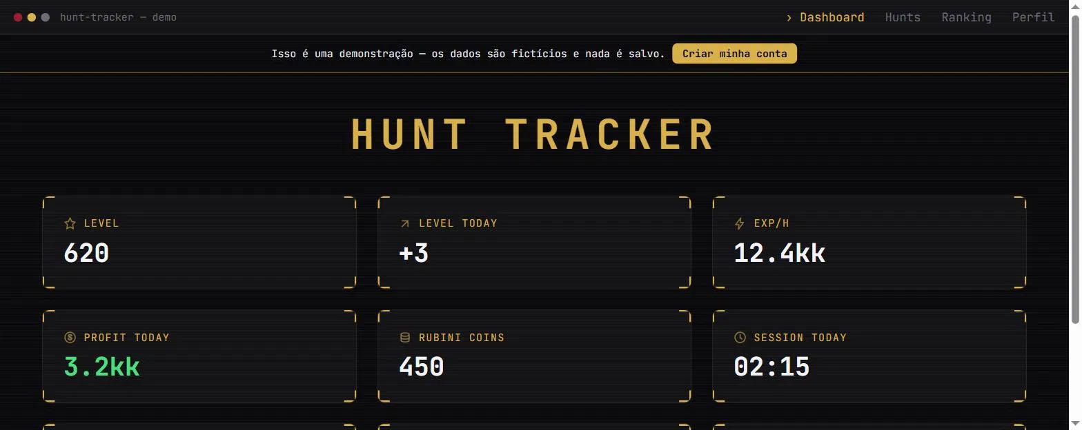 Captura de tela do projeto Hunt Tracker